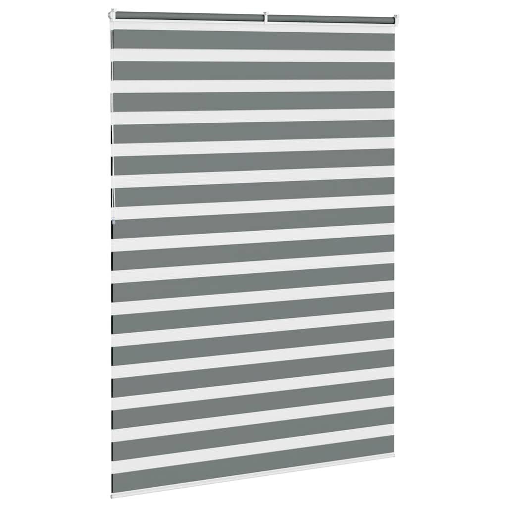 vidaXL Jaluzea tip zebra gri închis lățime țesătură 155,9 cm poliester