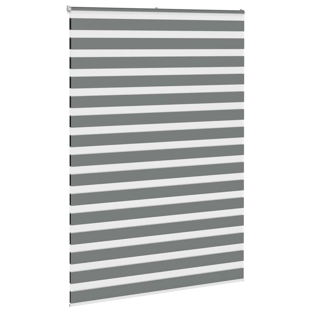 vidaXL Jaluzea tip zebra gri închis lățime țesătură 160,9 cm poliester
