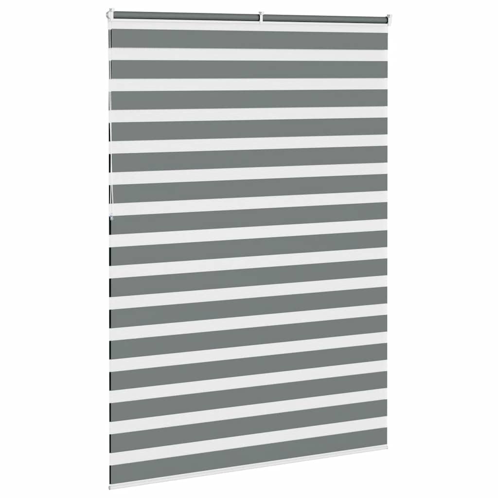 vidaXL Jaluzea tip zebra gri închis lățime țesătură 160,9 cm poliester