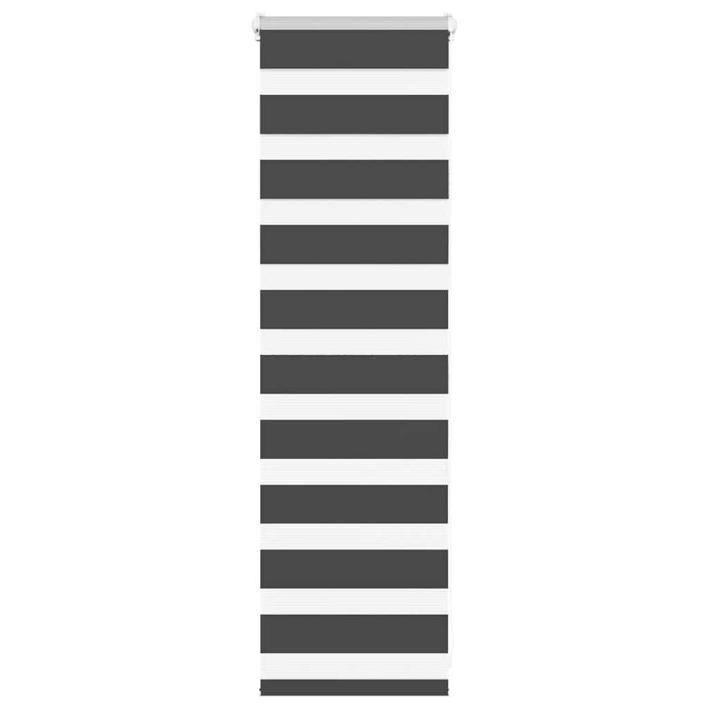 vidaXL Jaluzea tip zebra neagră lățime țesătură 35,9 cm poliester vidaXL Jaluzea tip zebra neagră lățime țesătură 35,9 cm poliester