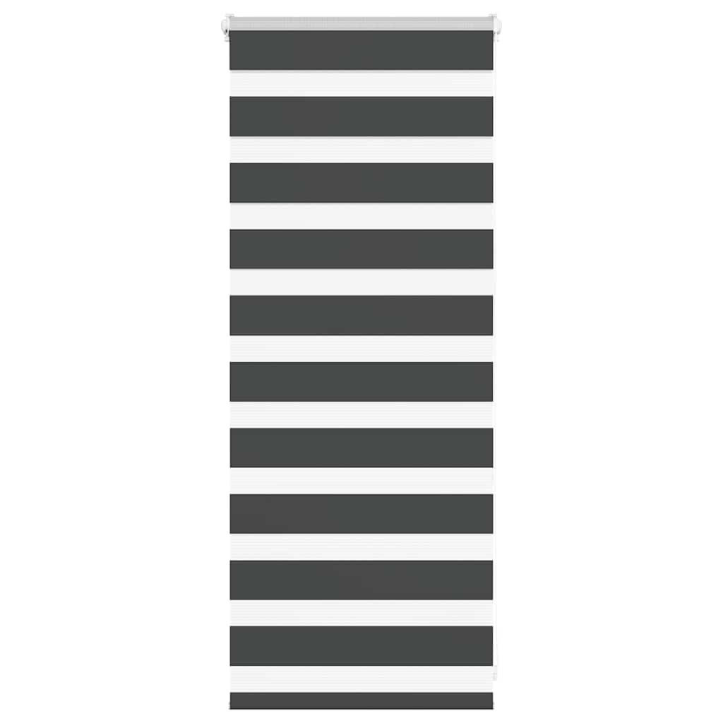 vidaXL Jaluzea tip zebra neagră lățime țesătură 60,9 cm poliester vidaXL Jaluzea tip zebra neagră lățime țesătură 60,9 cm poliester