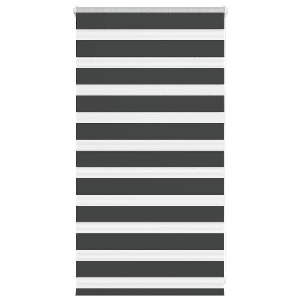 vidaXL Jaluzea tip zebra neagră lățime țesătură 65,9 cm poliester vidaXL Jaluzea tip zebra neagră lățime țesătură 65,9 cm poliester