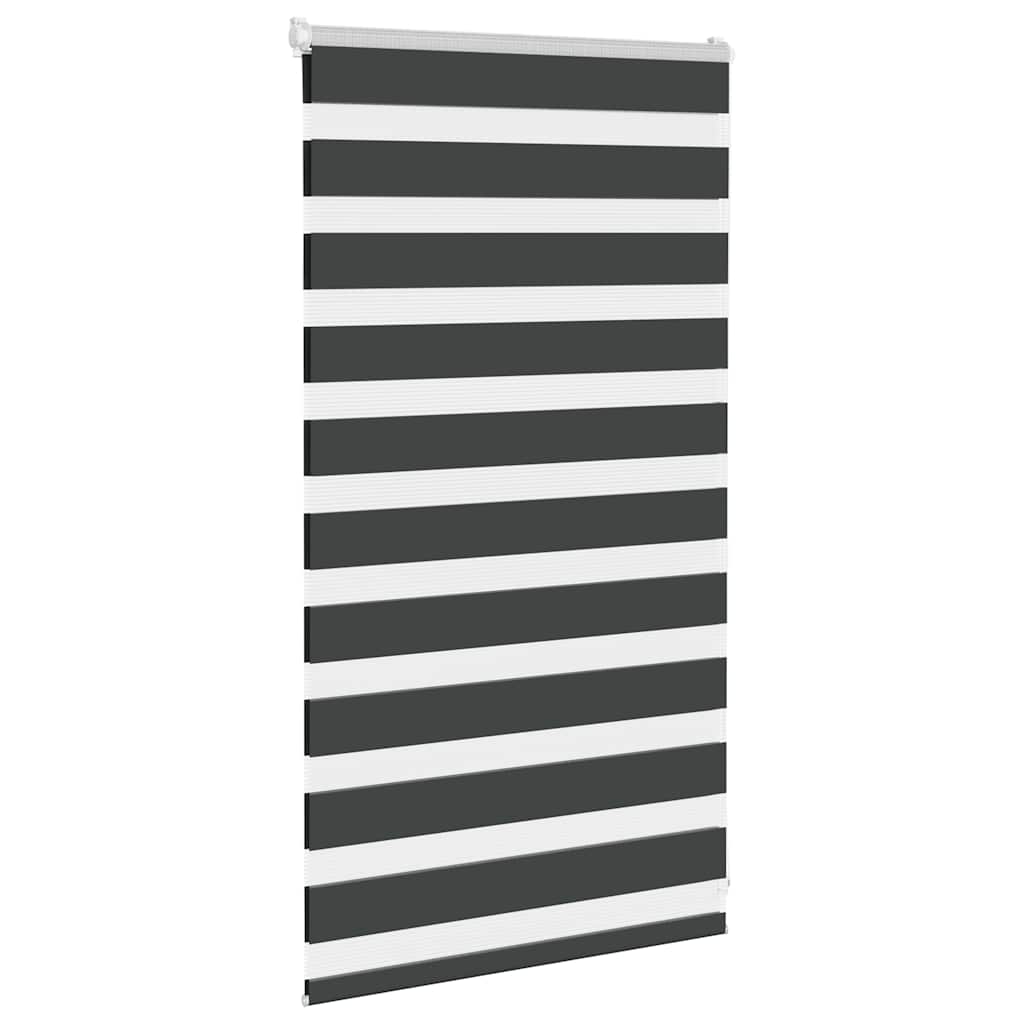 vidaXL Jaluzea tip zebra neagră lățime țesătură 70,9 cm poliester vidaXL Jaluzea tip zebra neagră lățime țesătură 70,9 cm poliester