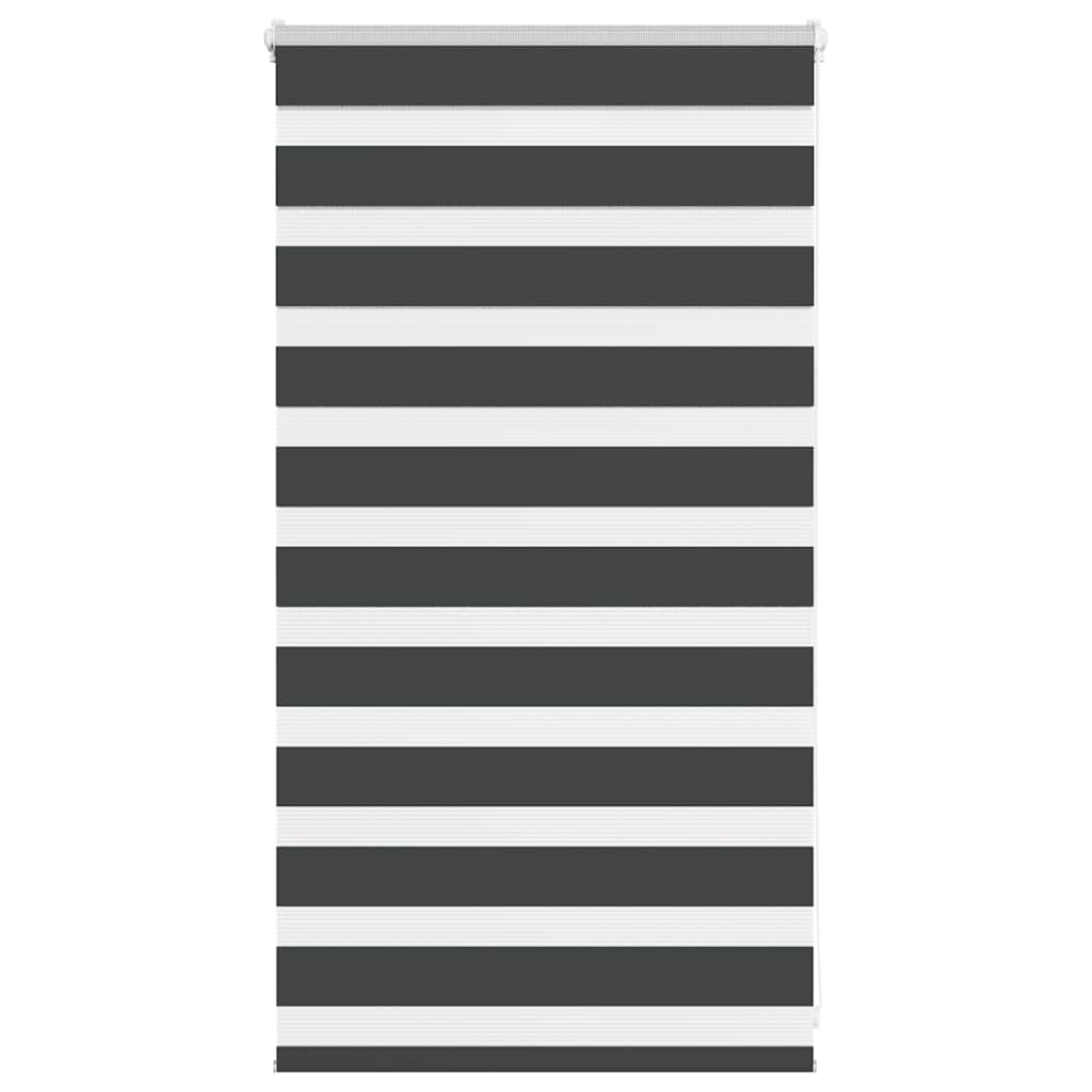 vidaXL Jaluzea tip zebra neagră lățime țesătură 70,9 cm poliester vidaXL Jaluzea tip zebra neagră lățime țesătură 70,9 cm poliester