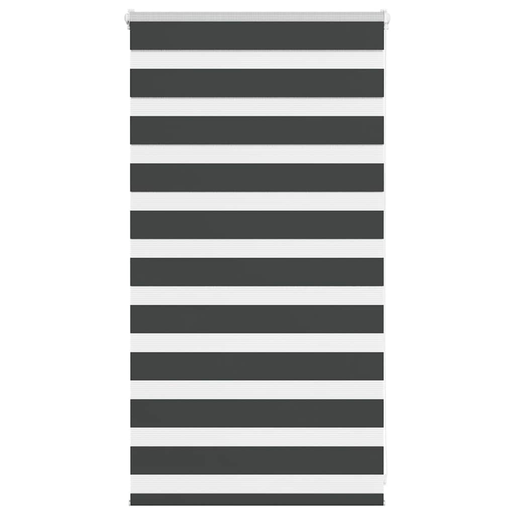 vidaXL Jaluzea tip zebra neagră lățime țesătură 75,9 cm poliester vidaXL Jaluzea tip zebra neagră lățime țesătură 75,9 cm poliester