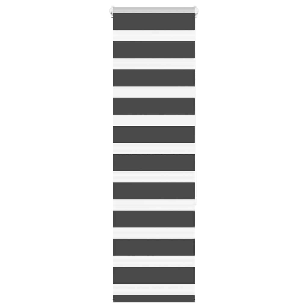 vidaXL Jaluzea tip zebra neagră lățime țesătură 35,9 cm poliester vidaXL Jaluzea tip zebra neagră lățime țesătură 35,9 cm poliester