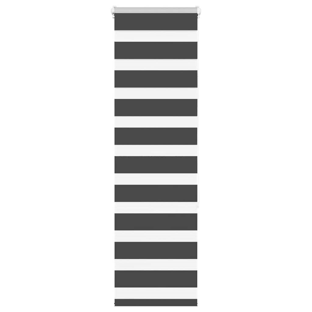 vidaXL Jaluzea tip zebra neagră lățime țesătură 40,9 cm poliester vidaXL Jaluzea tip zebra neagră lățime țesătură 40,9 cm poliester