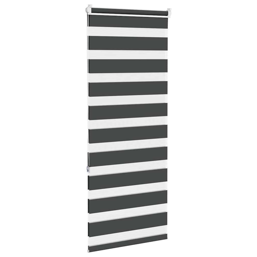 vidaXL Jaluzea tip zebra neagră lățime țesătură 50,9 cm poliester vidaXL Jaluzea tip zebra neagră lățime țesătură 50,9 cm poliester