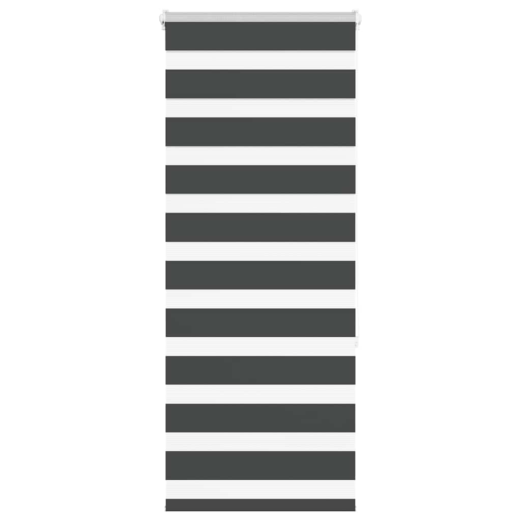 vidaXL Jaluzea tip zebra neagră lățime țesătură 50,9 cm poliester vidaXL Jaluzea tip zebra neagră lățime țesătură 50,9 cm poliester