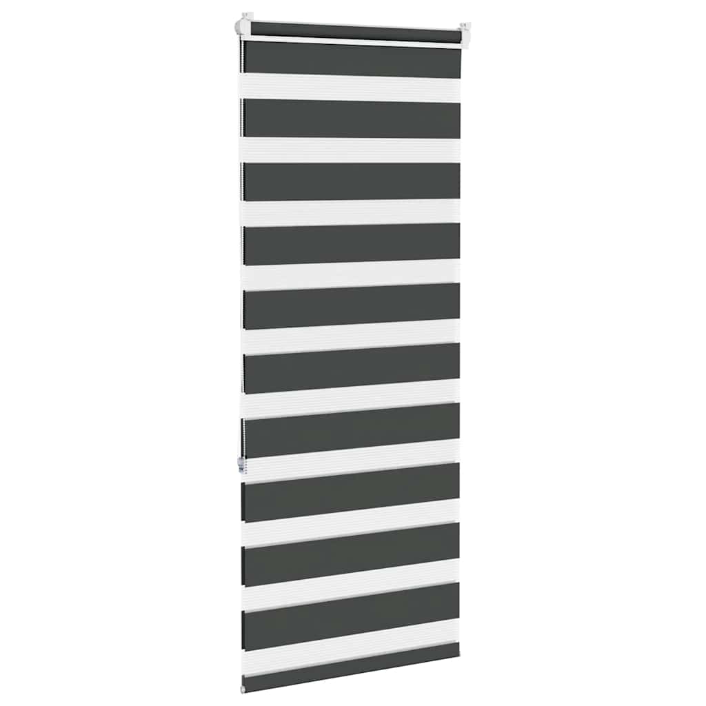 vidaXL Jaluzea tip zebra neagră lățime țesătură 55,9 cm poliester vidaXL Jaluzea tip zebra neagră lățime țesătură 55,9 cm poliester