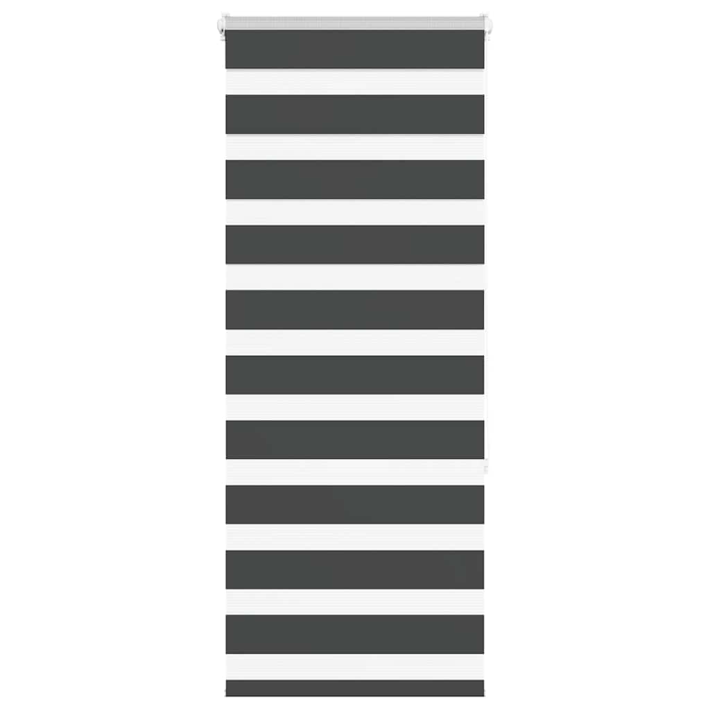 vidaXL Jaluzea tip zebra neagră lățime țesătură 55,9 cm poliester vidaXL Jaluzea tip zebra neagră lățime țesătură 55,9 cm poliester