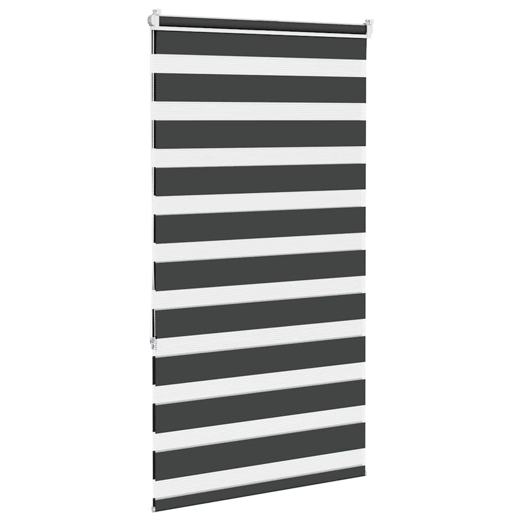 vidaXL Jaluzea tip zebra neagră lățime țesătură 65,9 cm poliester vidaXL Jaluzea tip zebra neagră lățime țesătură 65,9 cm poliester