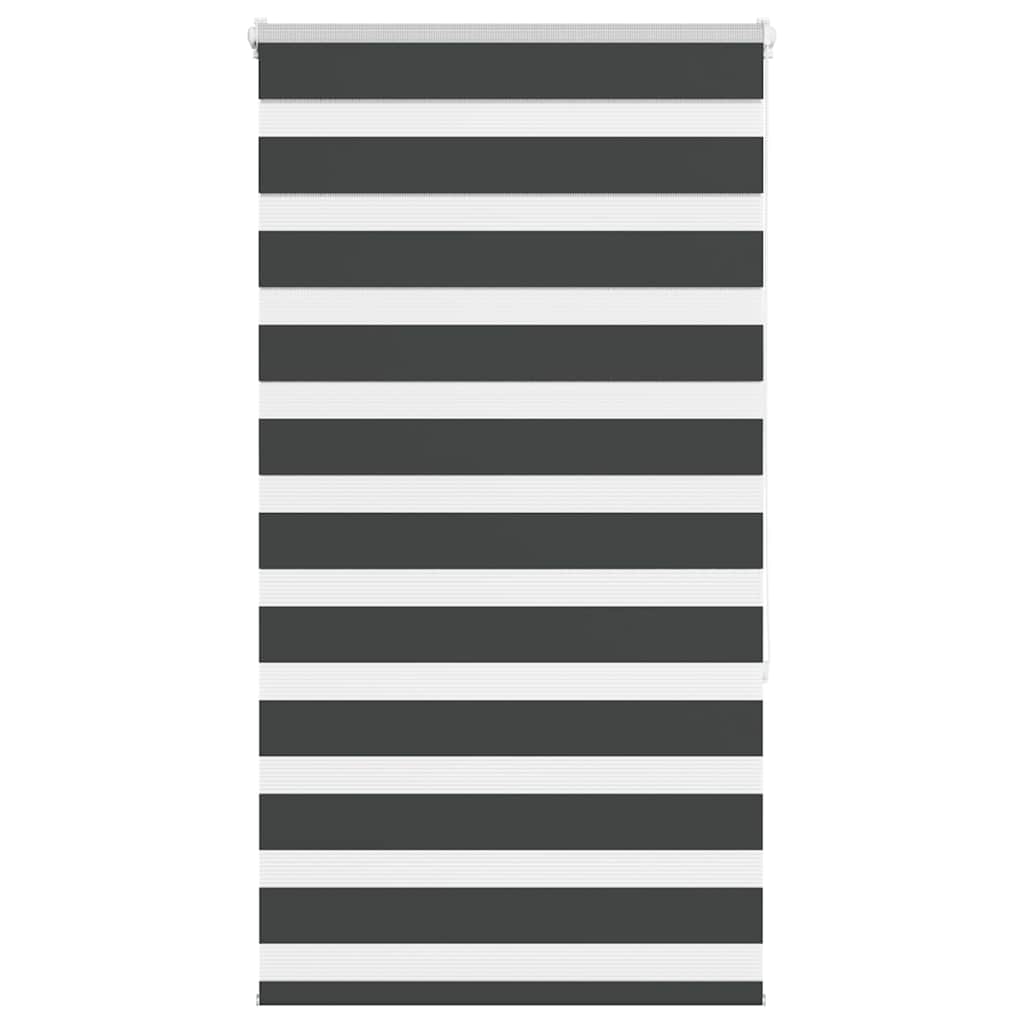 vidaXL Jaluzea tip zebra neagră lățime țesătură 65,9 cm poliester vidaXL Jaluzea tip zebra neagră lățime țesătură 65,9 cm poliester