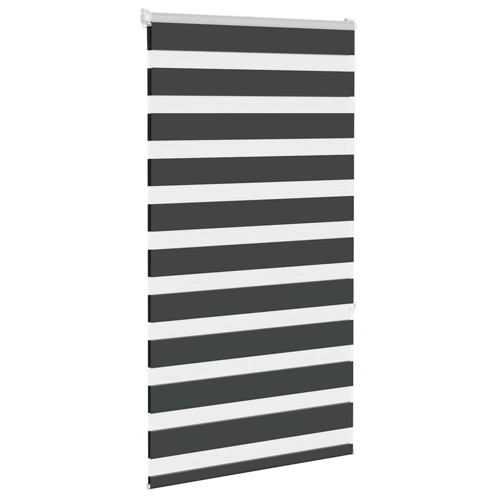 vidaXL Jaluzea tip zebra neagră lățime țesătură 70,9 cm poliester vidaXL Jaluzea tip zebra neagră lățime țesătură 70,9 cm poliester