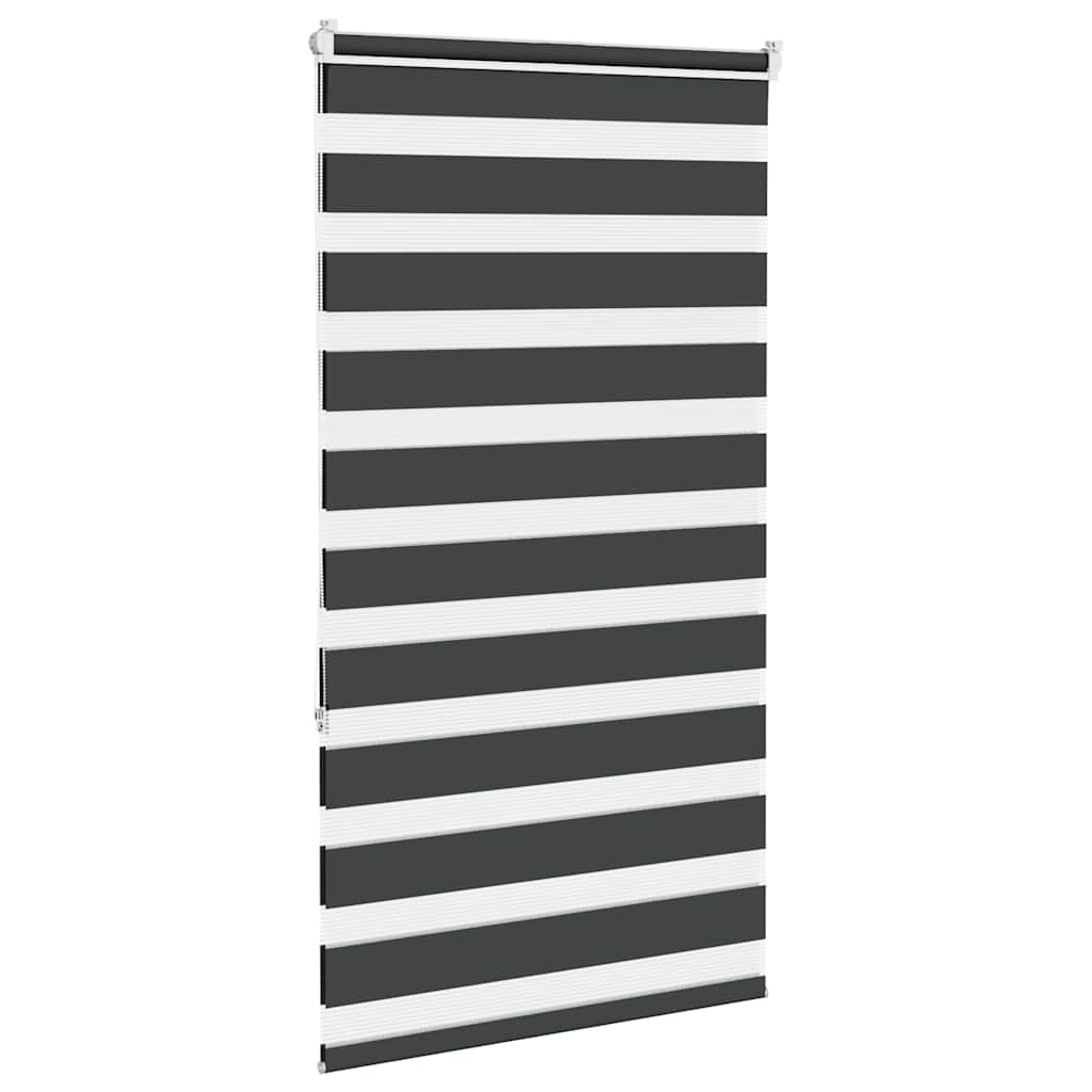 vidaXL Jaluzea tip zebra neagră lățime țesătură 70,9 cm poliester vidaXL Jaluzea tip zebra neagră lățime țesătură 70,9 cm poliester
