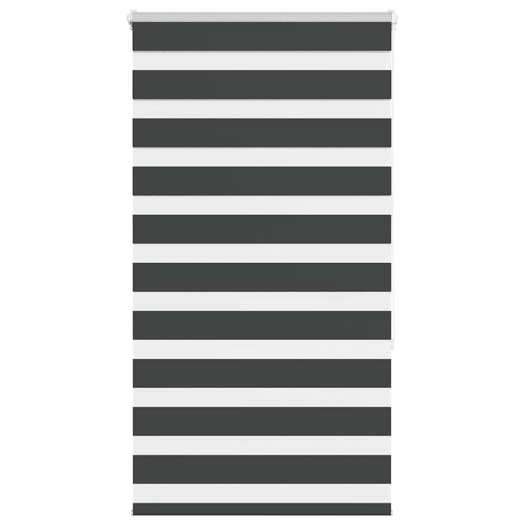 vidaXL Jaluzea tip zebra neagră lățime țesătură 70,9 cm poliester vidaXL Jaluzea tip zebra neagră lățime țesătură 70,9 cm poliester