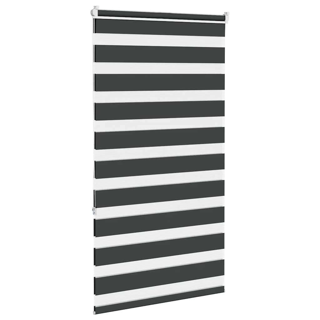 vidaXL Jaluzea tip zebra neagră lățime țesătură 75,9 cm poliester vidaXL Jaluzea tip zebra neagră lățime țesătură 75,9 cm poliester