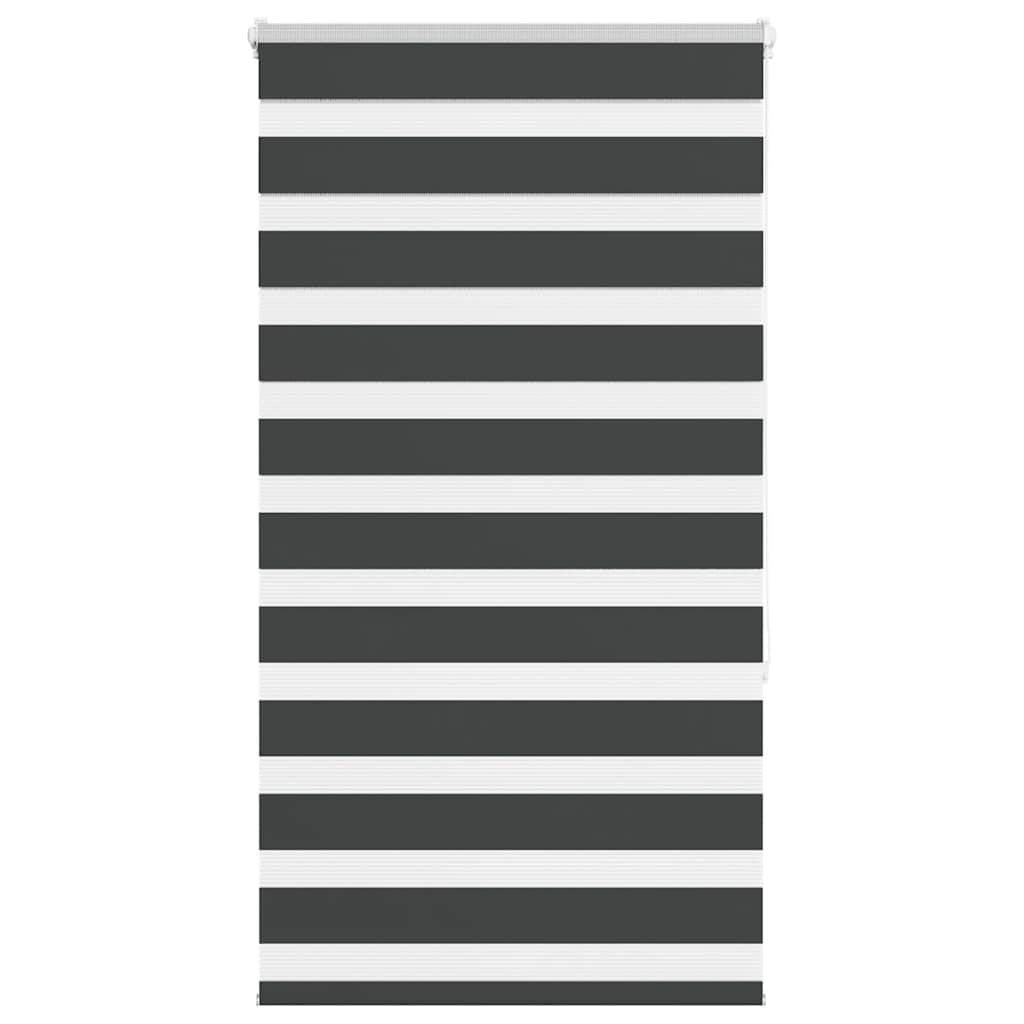 vidaXL Jaluzea tip zebra neagră lățime țesătură 80,9 cm poliester vidaXL Jaluzea tip zebra neagră lățime țesătură 80,9 cm poliester