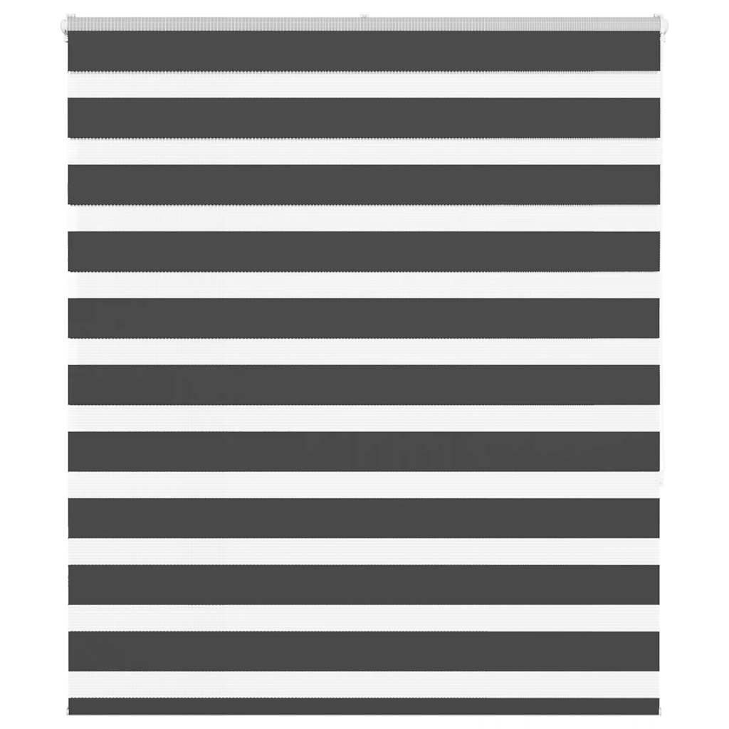 vidaXL Jaluzea tip zebra neagră lățime țesătură 120,9 cm poliester