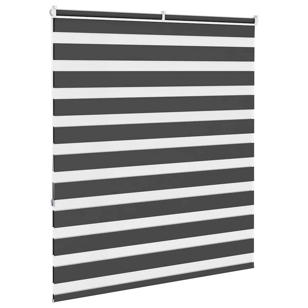 vidaXL Jaluzea tip zebra neagră lățime țesătură 130,9 cm poliester vidaXL Jaluzea tip zebra neagră lățime țesătură 130,9 cm poliester