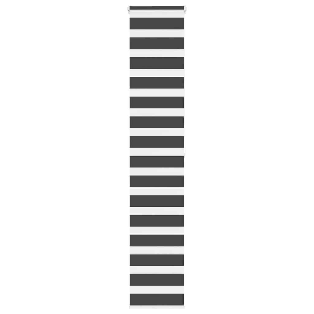 vidaXL Jaluzea tip zebra neagră lățime țesătură 35,9 cm poliester vidaXL Jaluzea tip zebra neagră lățime țesătură 35,9 cm poliester
