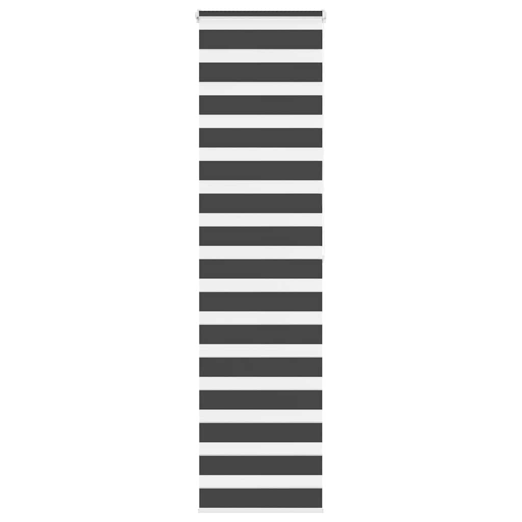 vidaXL Jaluzea tip zebra neagră lățime țesătură 50,9 cm poliester vidaXL Jaluzea tip zebra neagră lățime țesătură 50,9 cm poliester