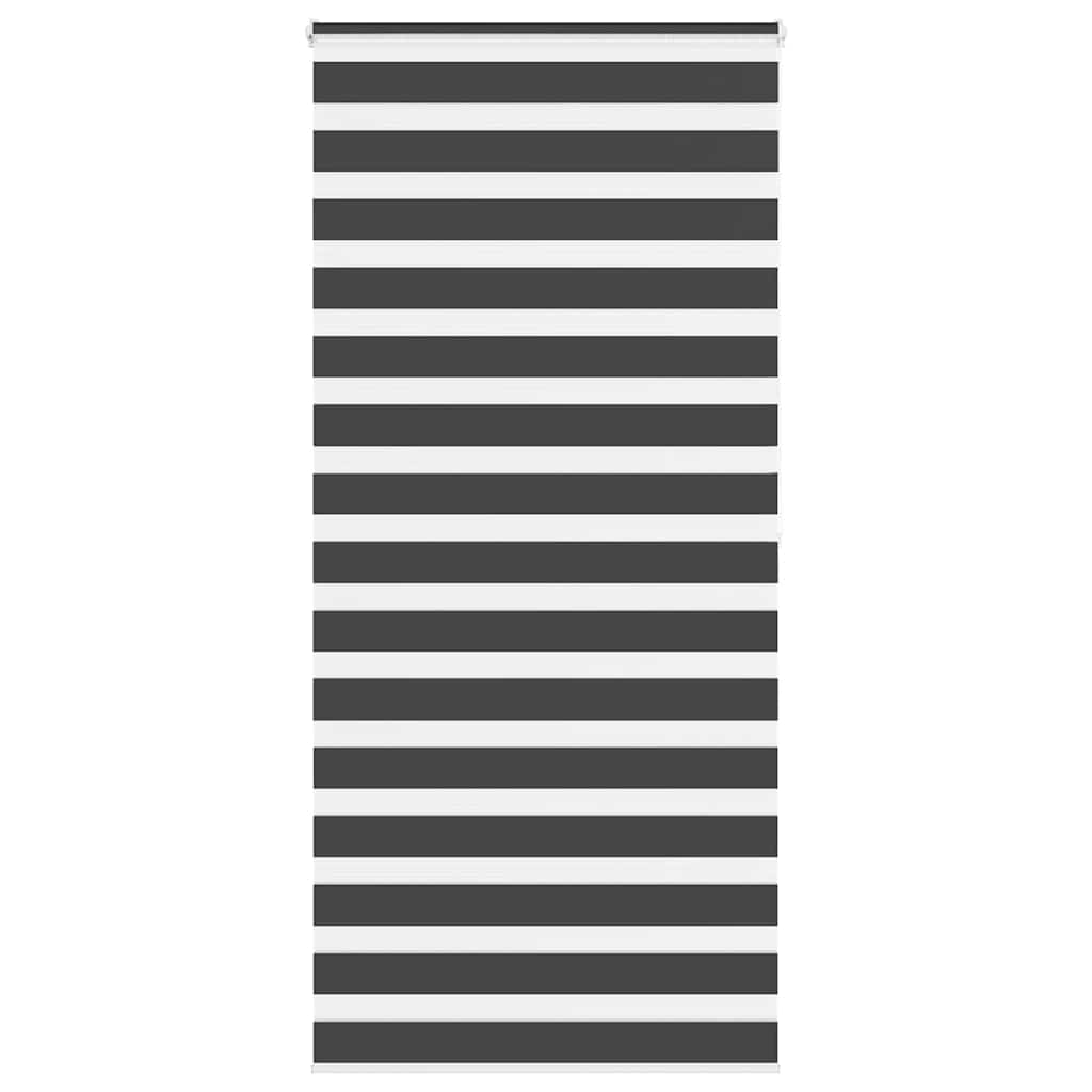 vidaXL Jaluzea tip zebra neagră lățime țesătură 100,9 cm poliester