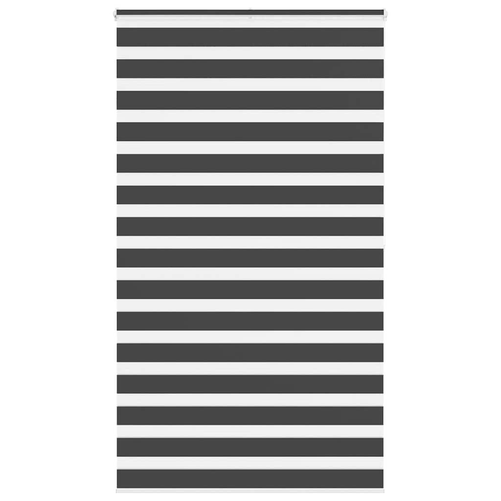 vidaXL Jaluzea tip zebra neagră lățime țesătură 120,9 cm poliester
