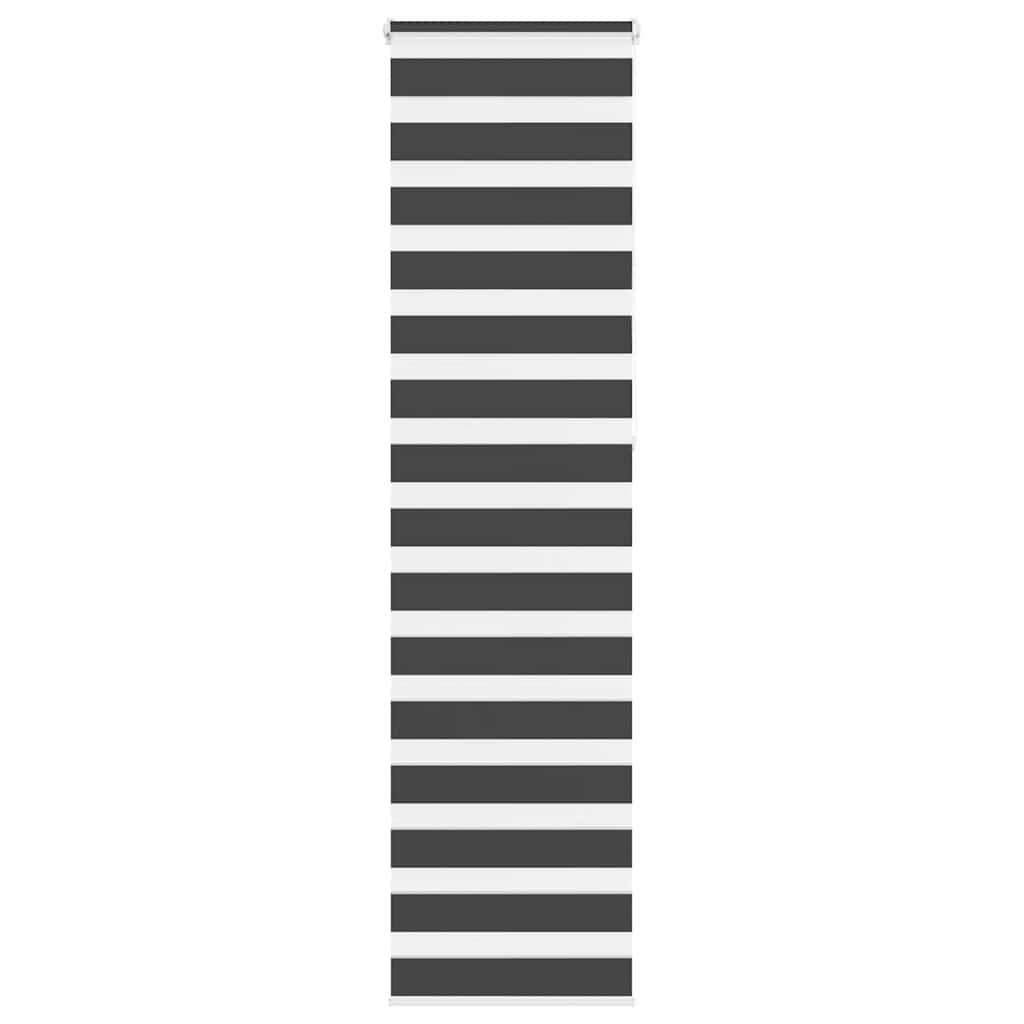 vidaXL Jaluzea tip zebra neagră lățime țesătură 60,9 cm poliester vidaXL Jaluzea tip zebra neagră lățime țesătură 60,9 cm poliester