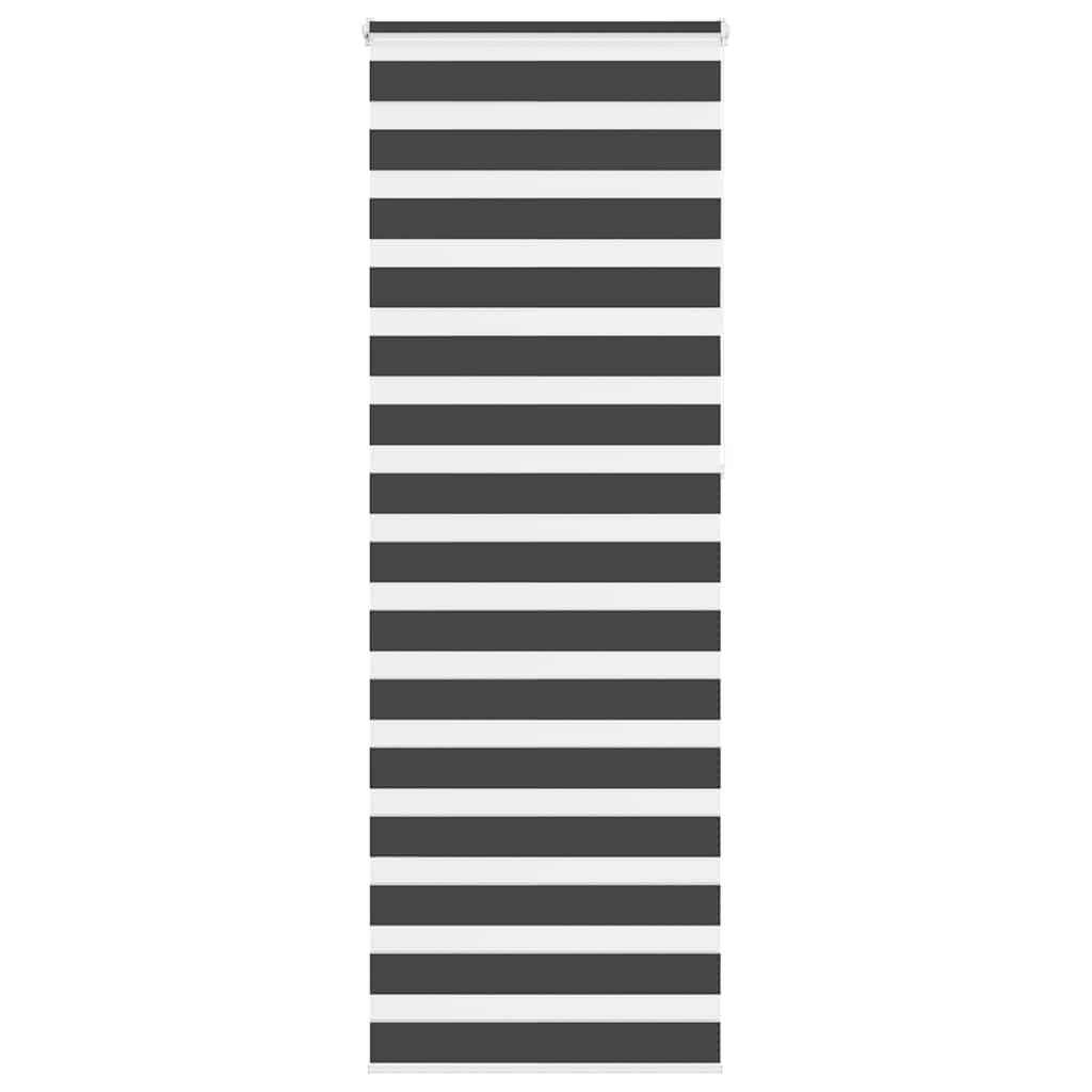 vidaXL Jaluzea tip zebra neagră lățime țesătură 80,9 cm poliester