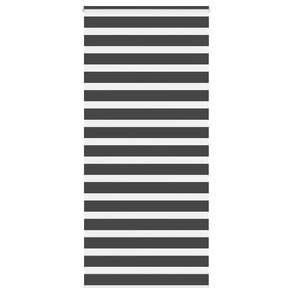 vidaXL Jaluzea tip zebra neagră lățime țesătură 105,9 cm poliester