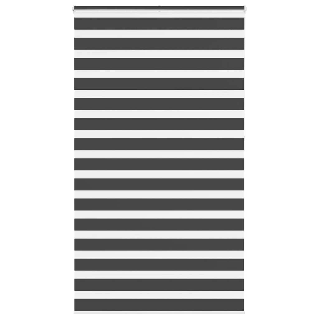 vidaXL Jaluzea tip zebra neagră lățime țesătură 125,9 cm poliester