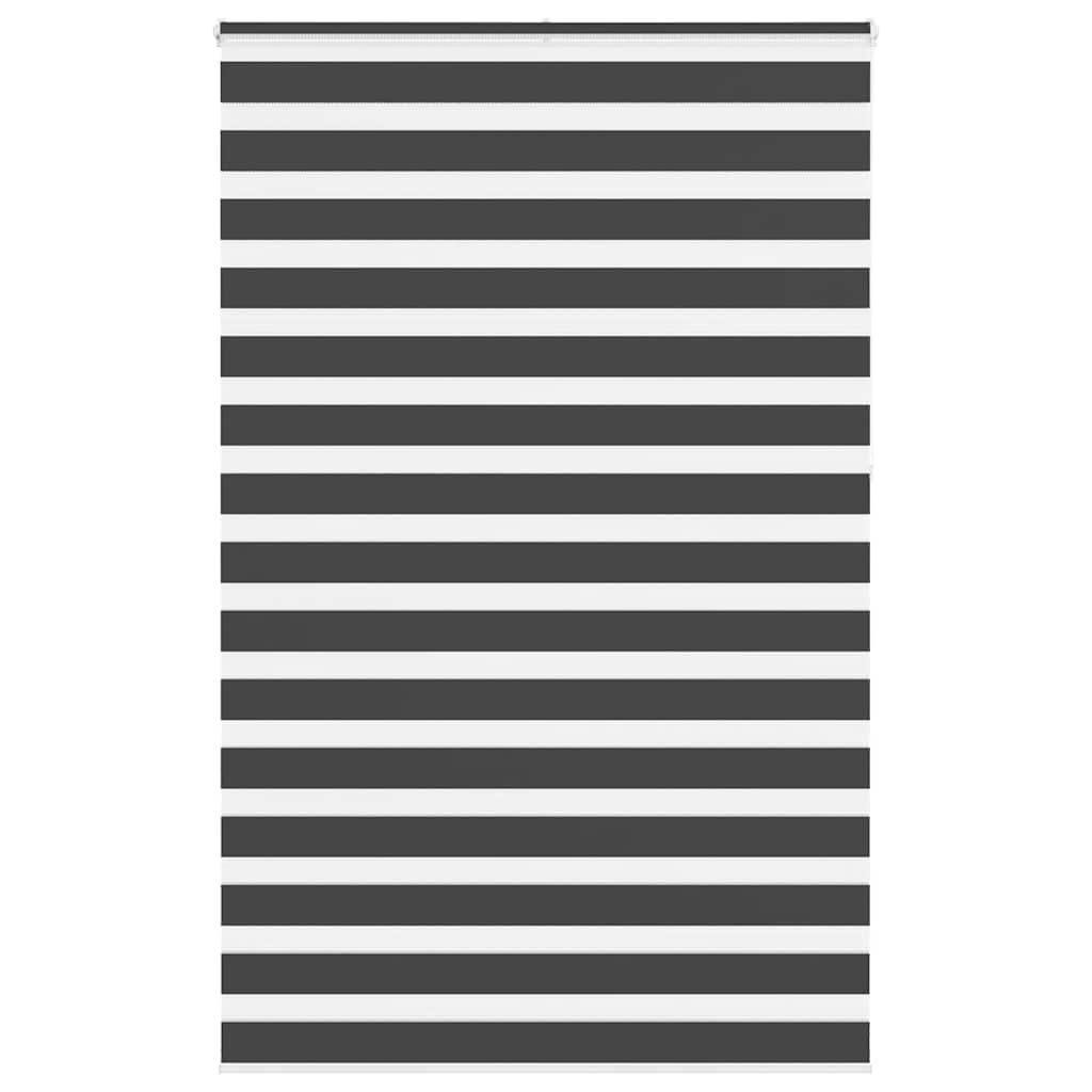 vidaXL Jaluzea tip zebra neagră lățime țesătură 140,9 cm poliester