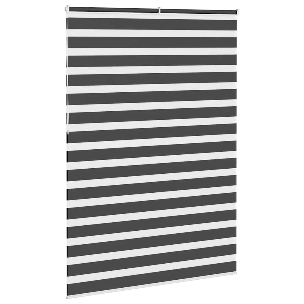 vidaXL Jaluzea tip zebra neagră lățime țesătură 150,9 cm poliester vidaXL Jaluzea tip zebra neagră lățime țesătură 150,9 cm poliester