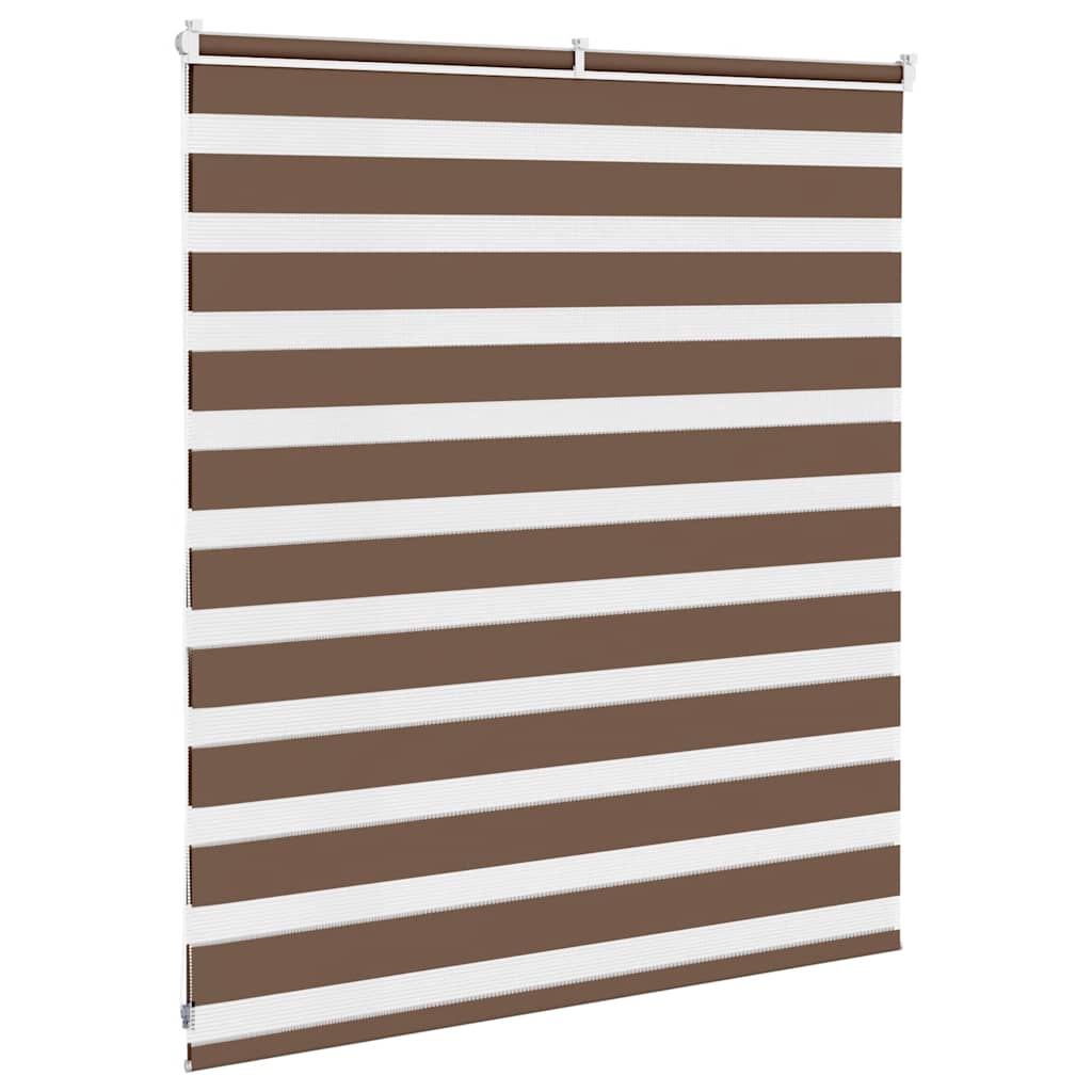 vidaXL Jaluzea tip zebra maro lățime țesătură 125,9 cm poliester