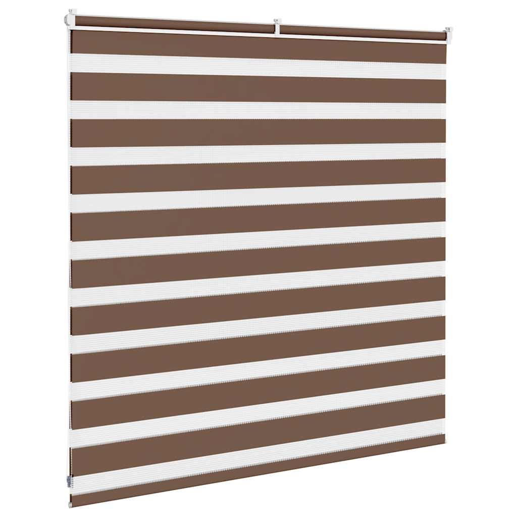 vidaXL Jaluzea tip zebra maro lățime țesătură 135,9 cm poliester