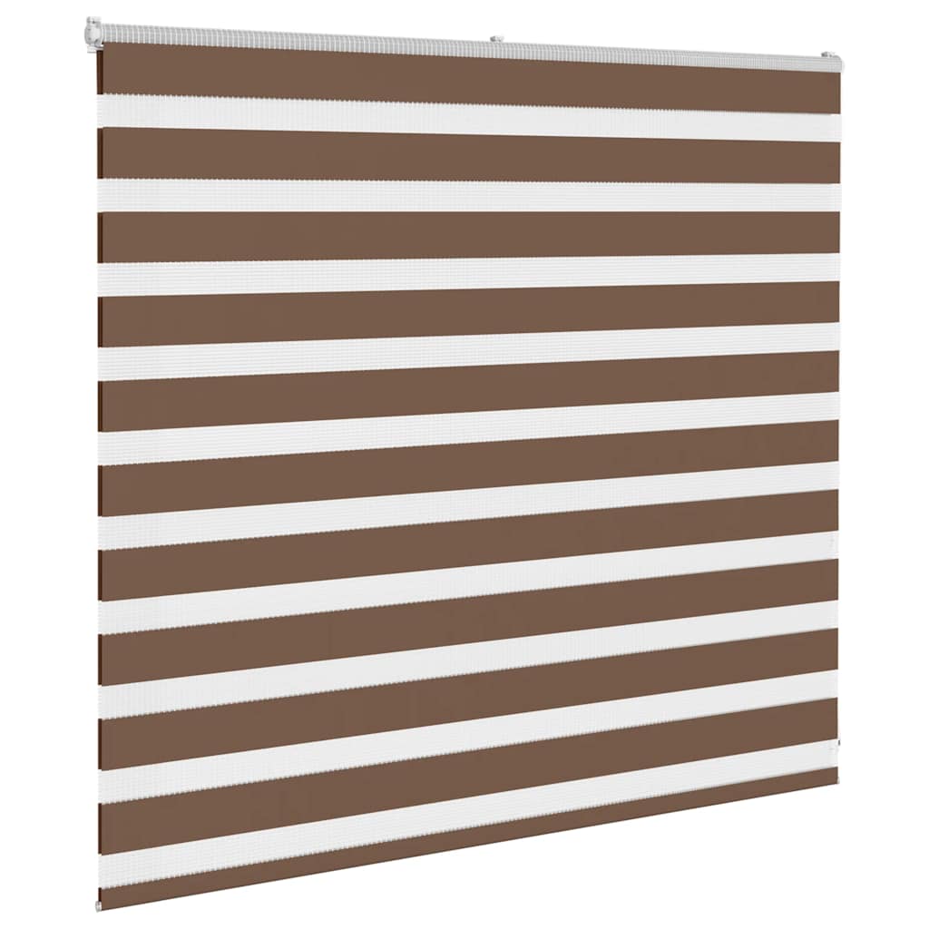 vidaXL Jaluzea tip zebra maro lățime țesătură 150,9 cm poliester