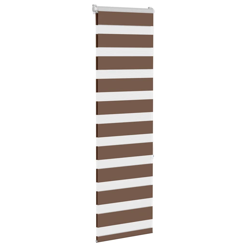 vidaXL Jaluzea tip zebra maro lățime țesătură 40,9 cm poliester