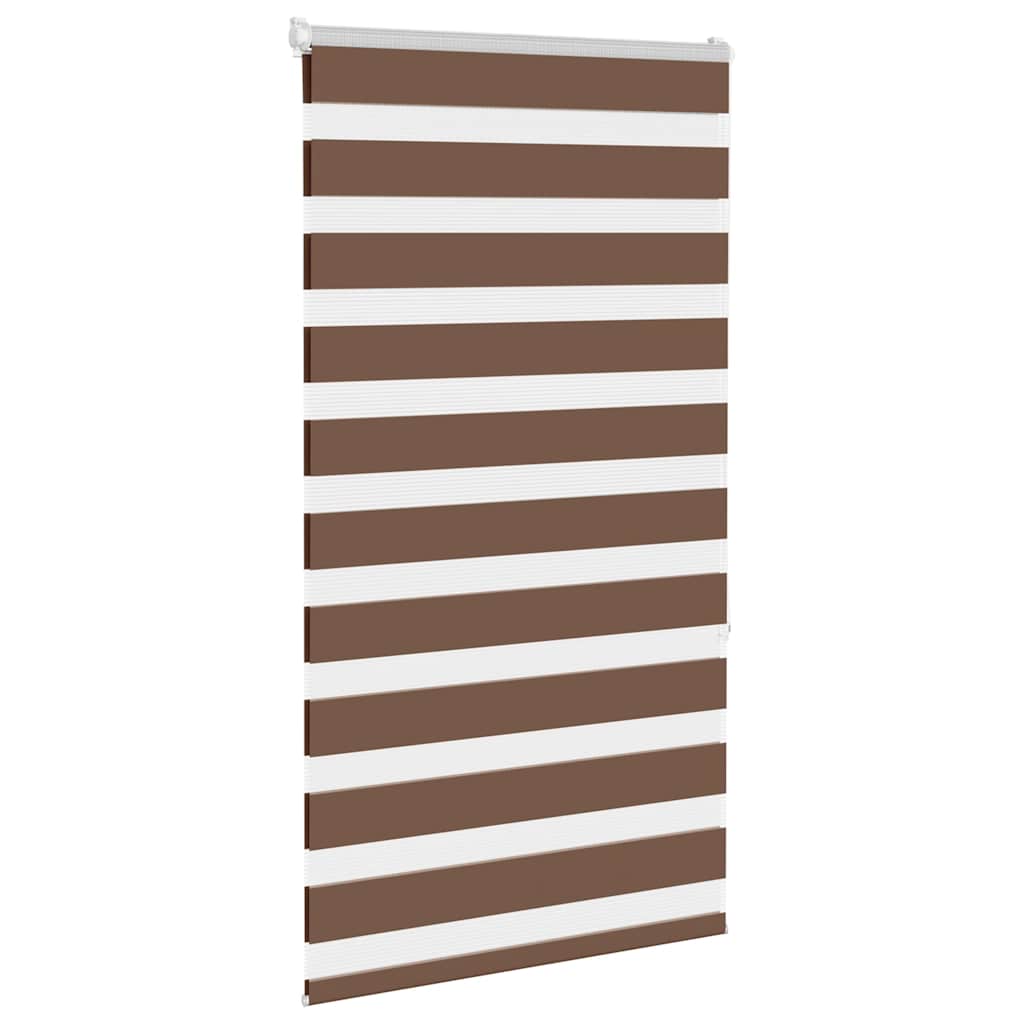 vidaXL Jaluzea tip zebra maro lățime țesătură 70,9 cm poliester