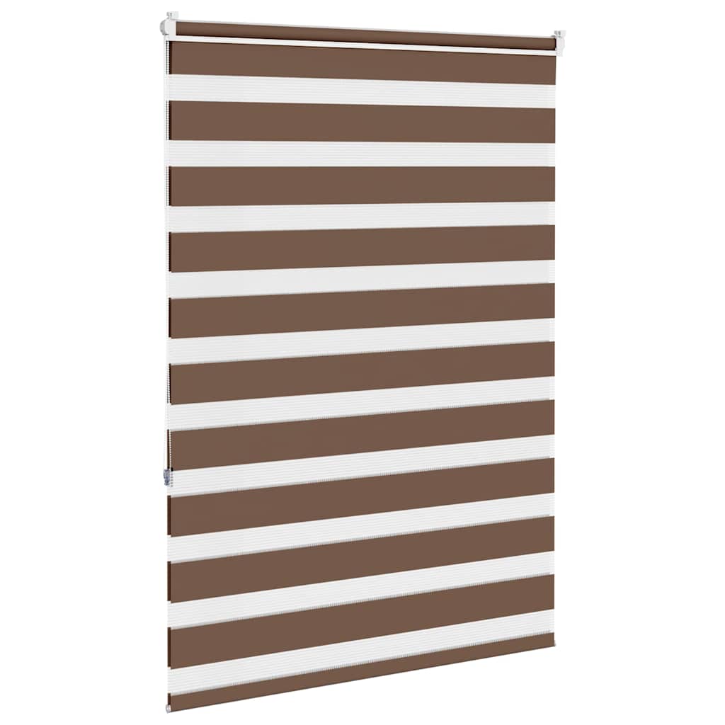 vidaXL Jaluzea tip zebra maro lățime țesătură 105,9 cm poliester vidaXL Jaluzea tip zebra maro lățime țesătură 105,9 cm poliester