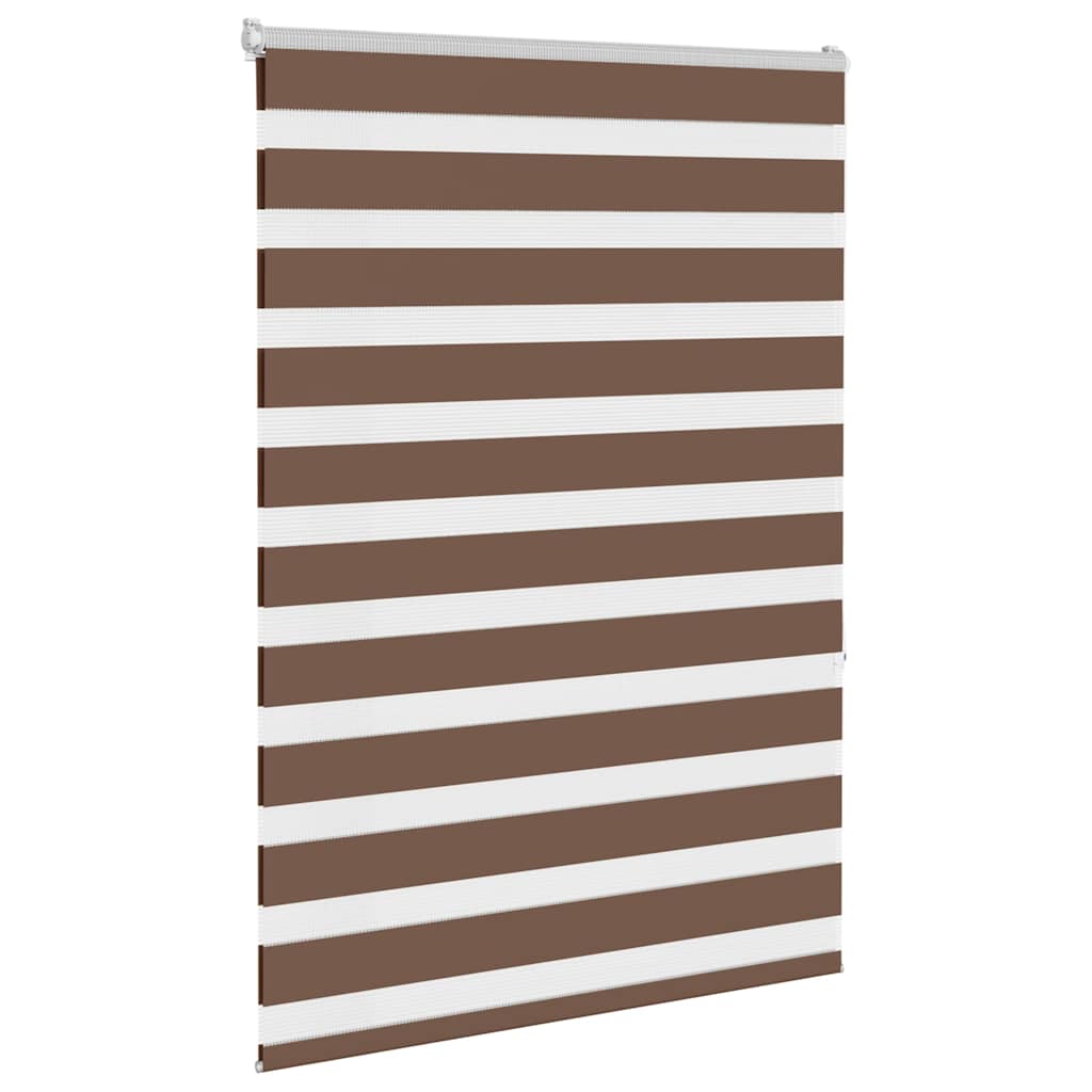 vidaXL Jaluzea tip zebra maro lățime țesătură 110,9 cm poliester