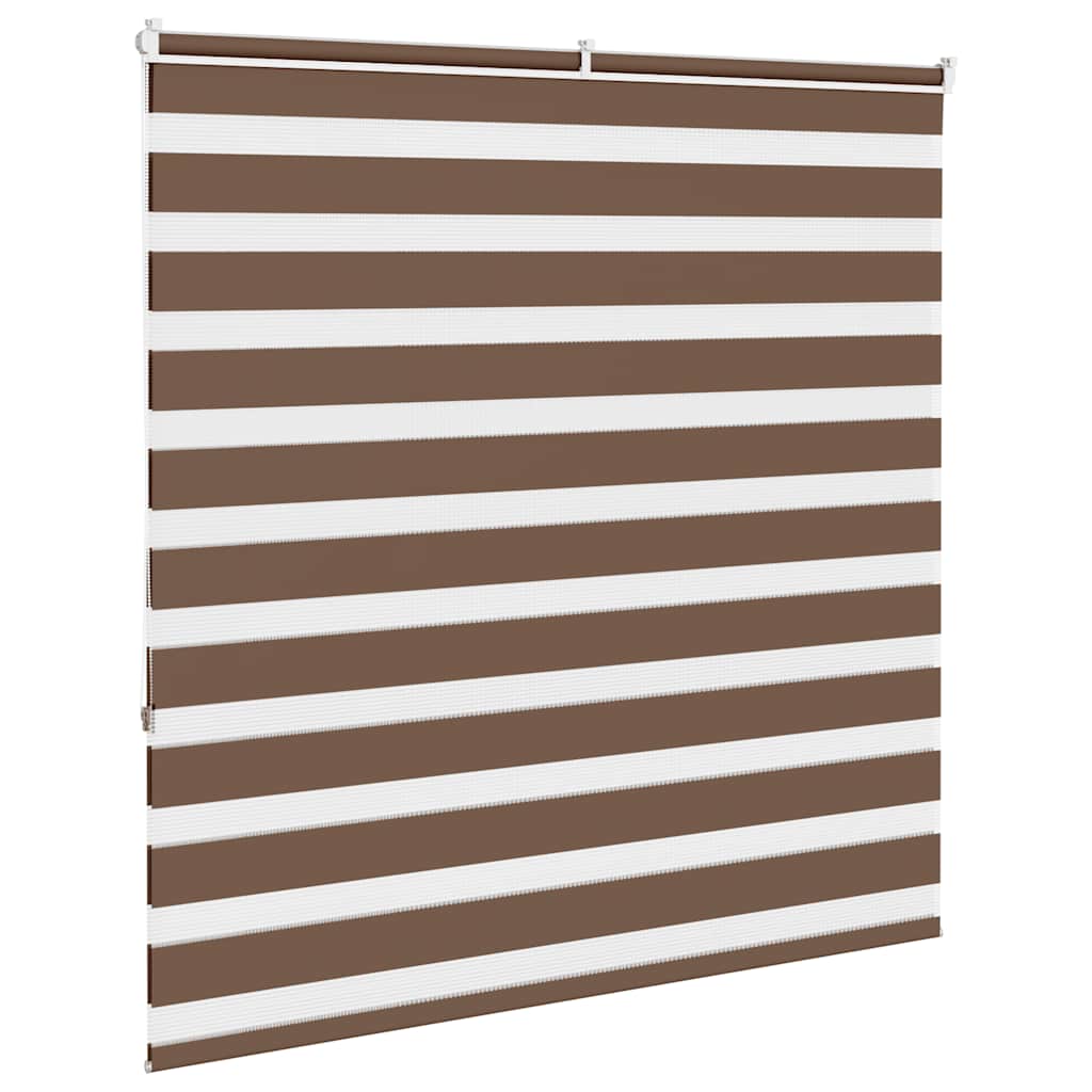 vidaXL Jaluzea tip zebra maro lățime țesătură 135,9 cm poliester
