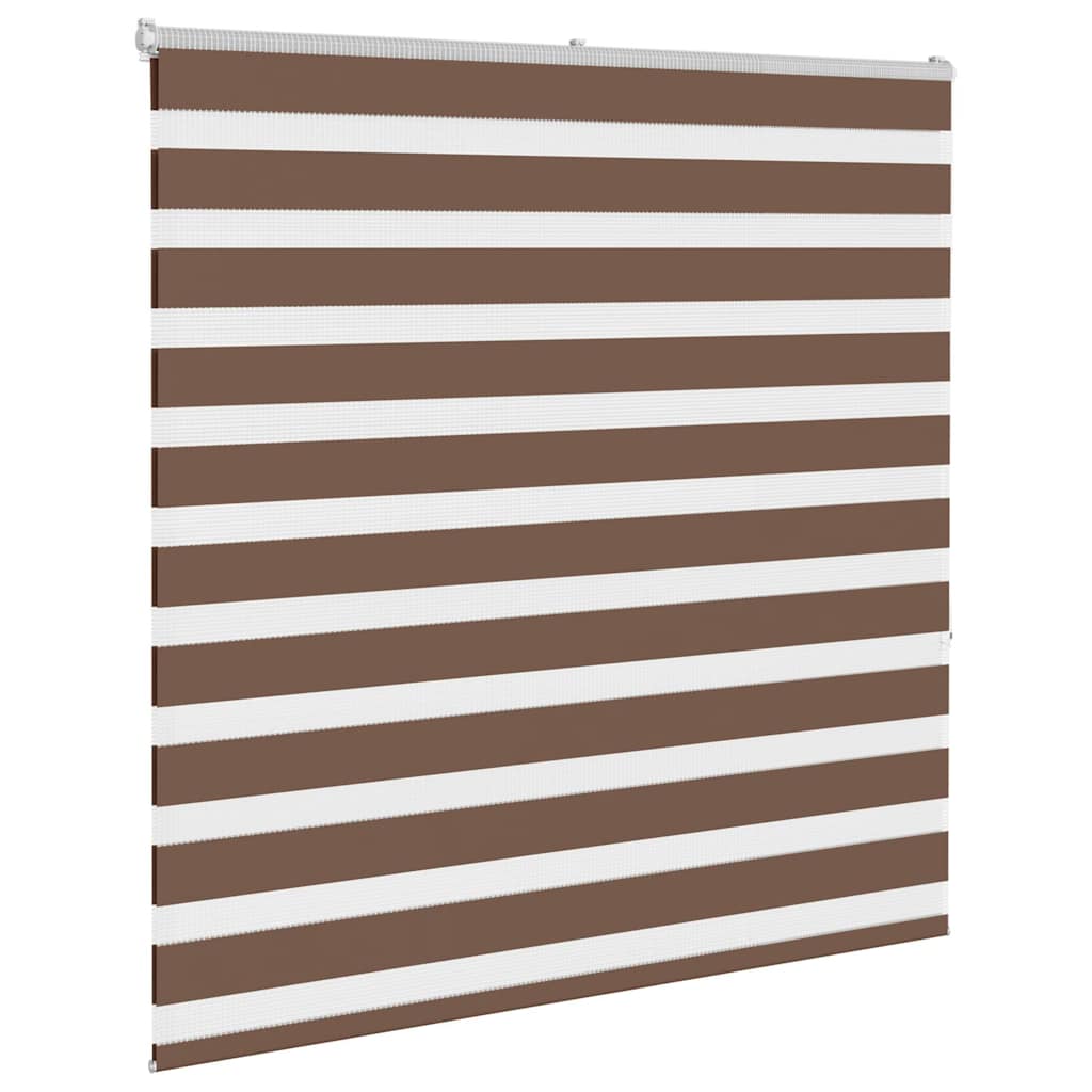 vidaXL Jaluzea tip zebra maro lățime țesătură 145,9 cm poliester