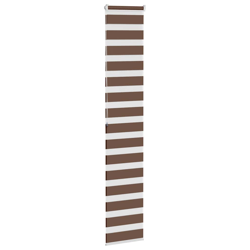 vidaXL Jaluzea tip zebra maro lățime țesătură 35,9 cm poliester