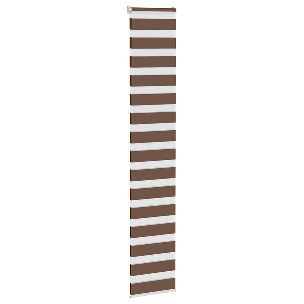 vidaXL Jaluzea tip zebra maro lățime țesătură 45,9 cm poliester