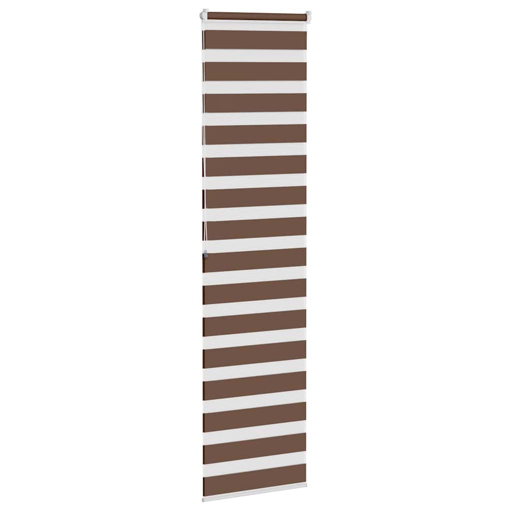 vidaXL Jaluzea tip zebra maro lățime țesătură 50,9 cm poliester