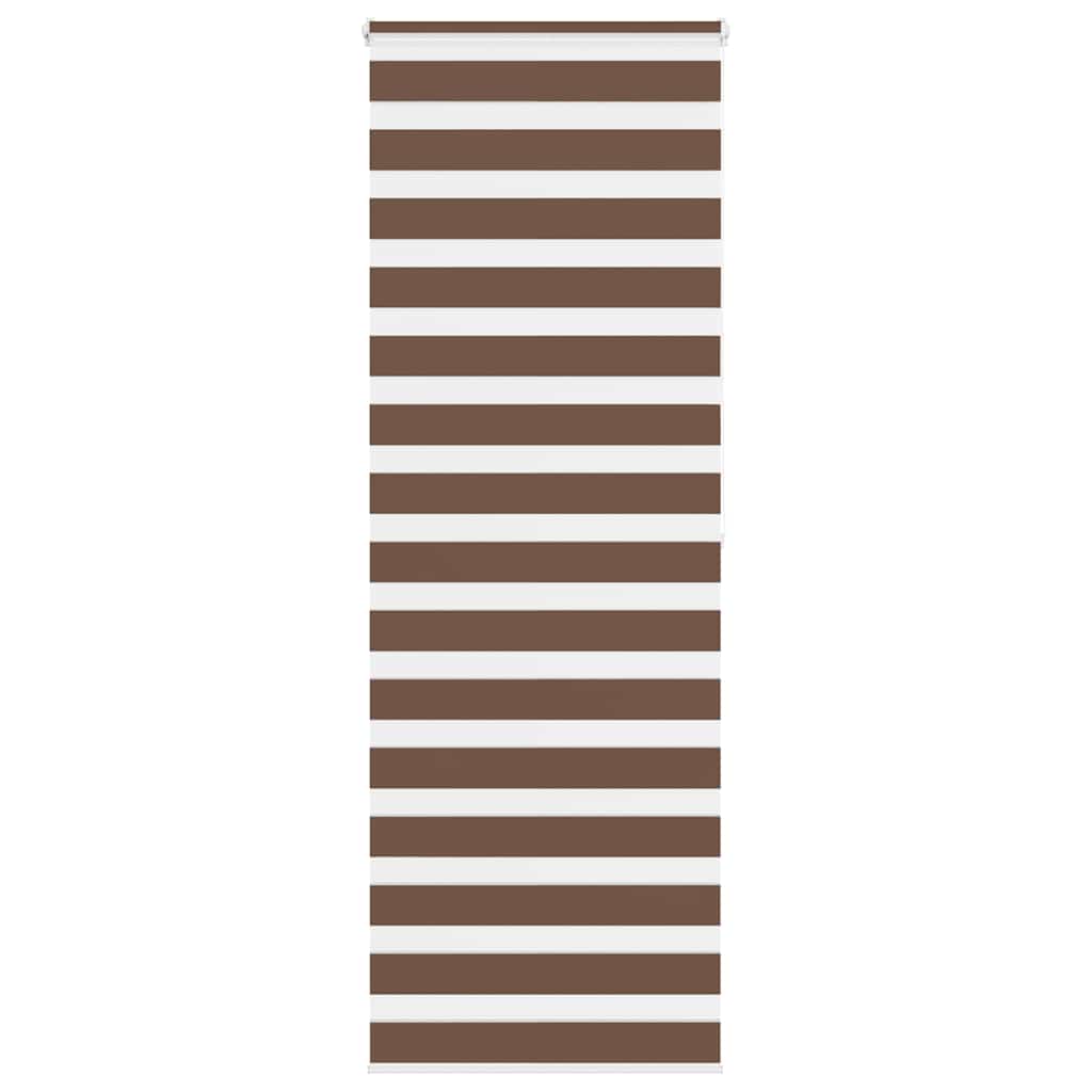 vidaXL Jaluzea tip zebra maro lățime țesătură 65,9 cm poliester