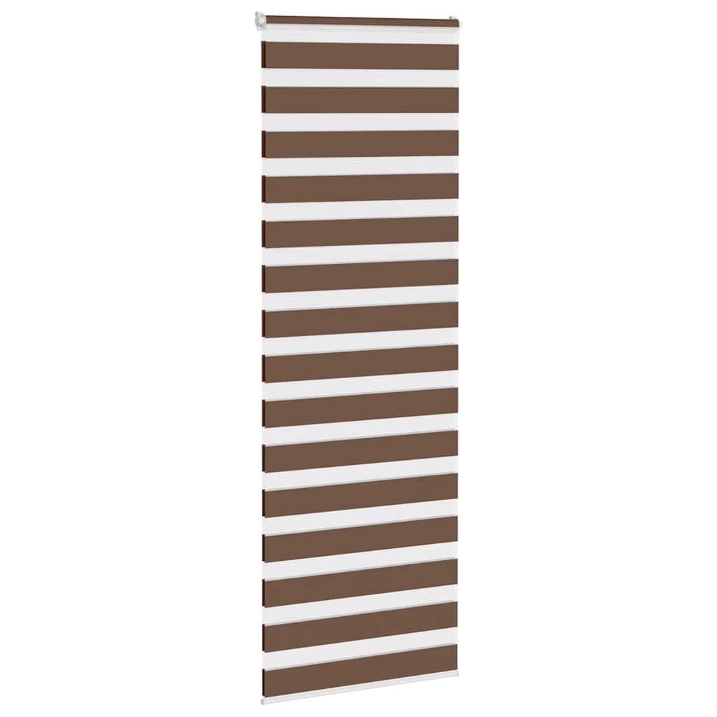 vidaXL Jaluzea tip zebra maro lățime țesătură 75,9 cm poliester