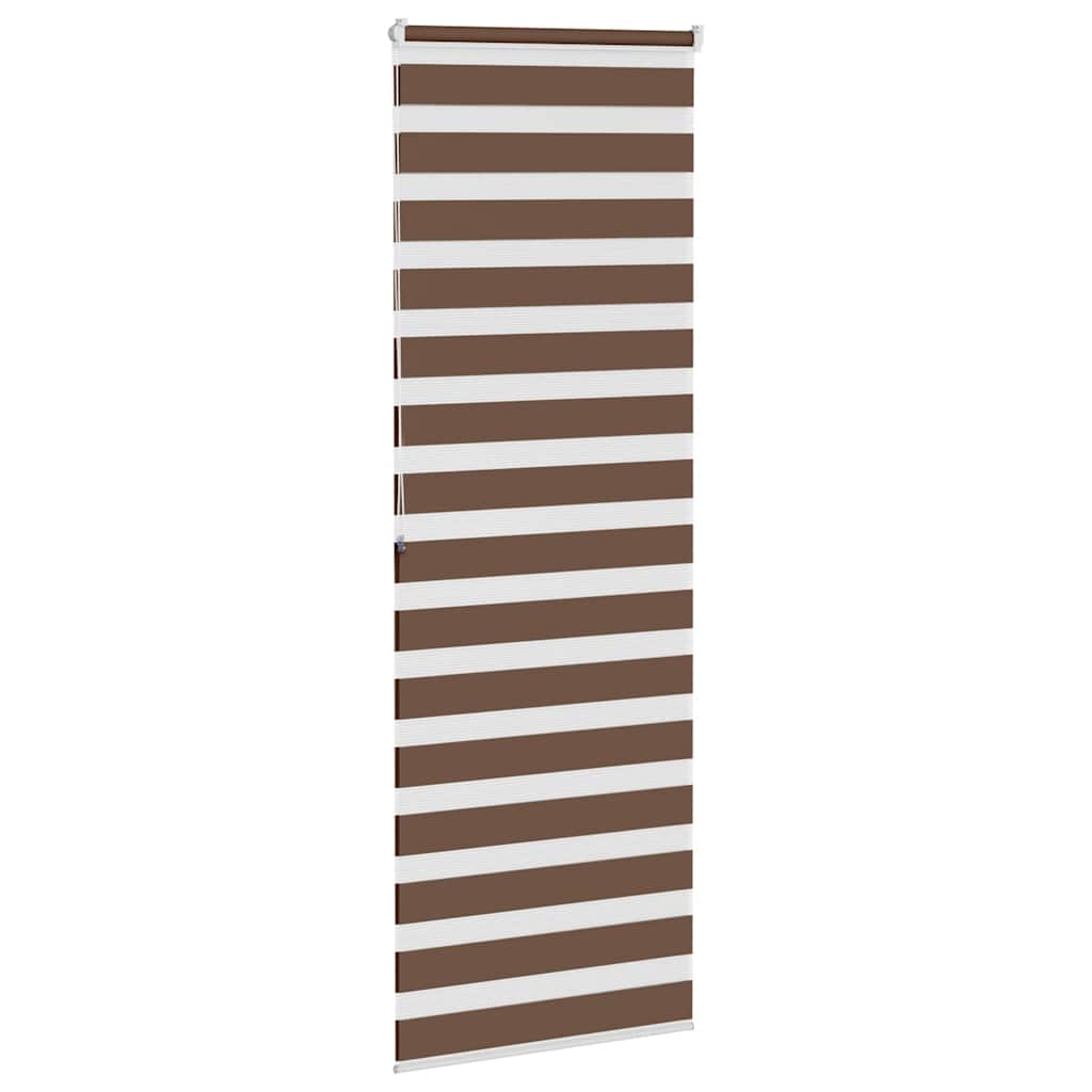 vidaXL Jaluzea tip zebra maro lățime țesătură 75,9 cm poliester