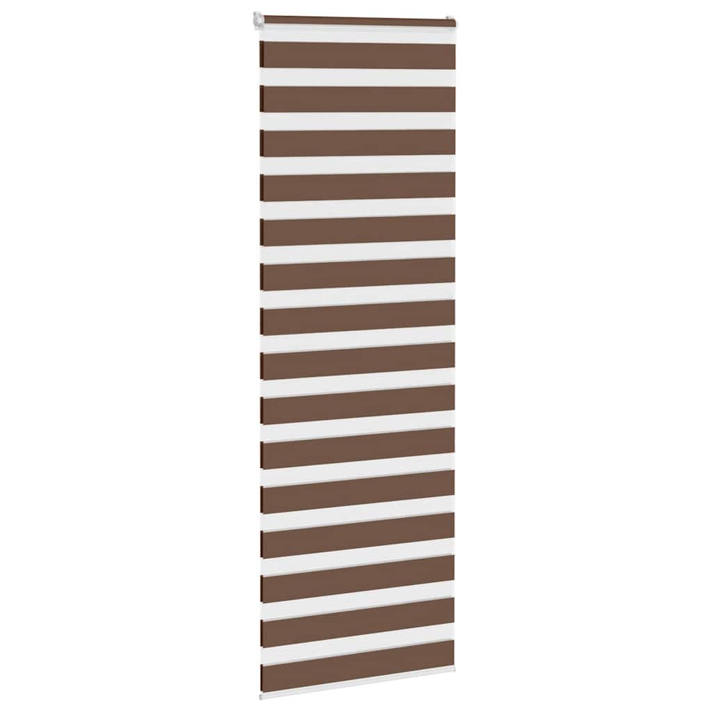 vidaXL Jaluzea tip zebra maro lățime țesătură 80,9 cm poliester